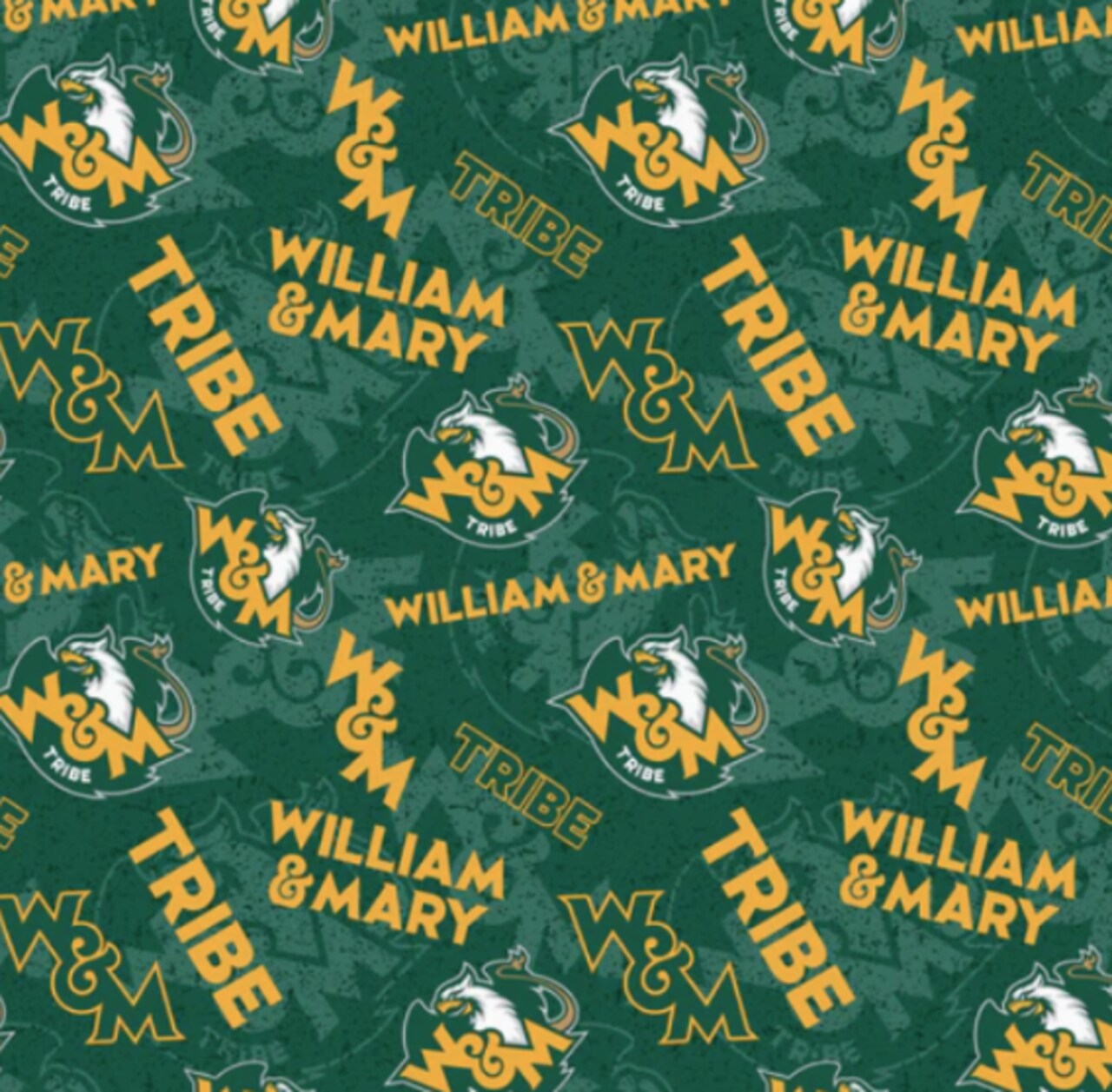 Licensed NCAA College of William & Mary Tone on Tone Cotton CWM1178 Fabric by the Yard